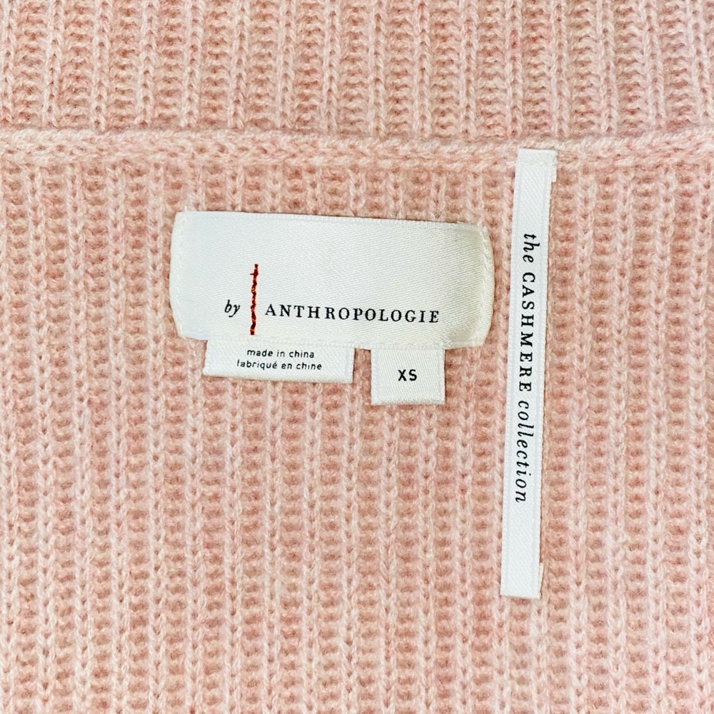 By Anthropologie Cowl-Neck Cashmere Sweater Vest in Pink Rose - Picture 2 of 9